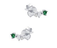 May Birthstone Silver Stud Earring STS-6800